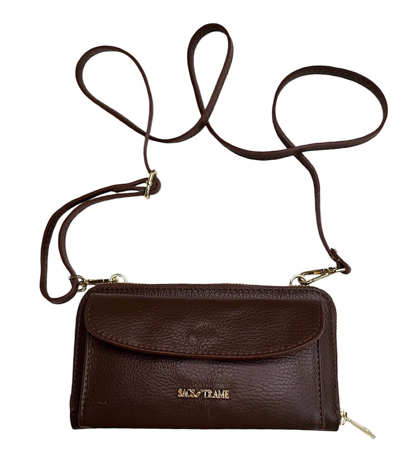 Doll Wallet Crossbody Brown