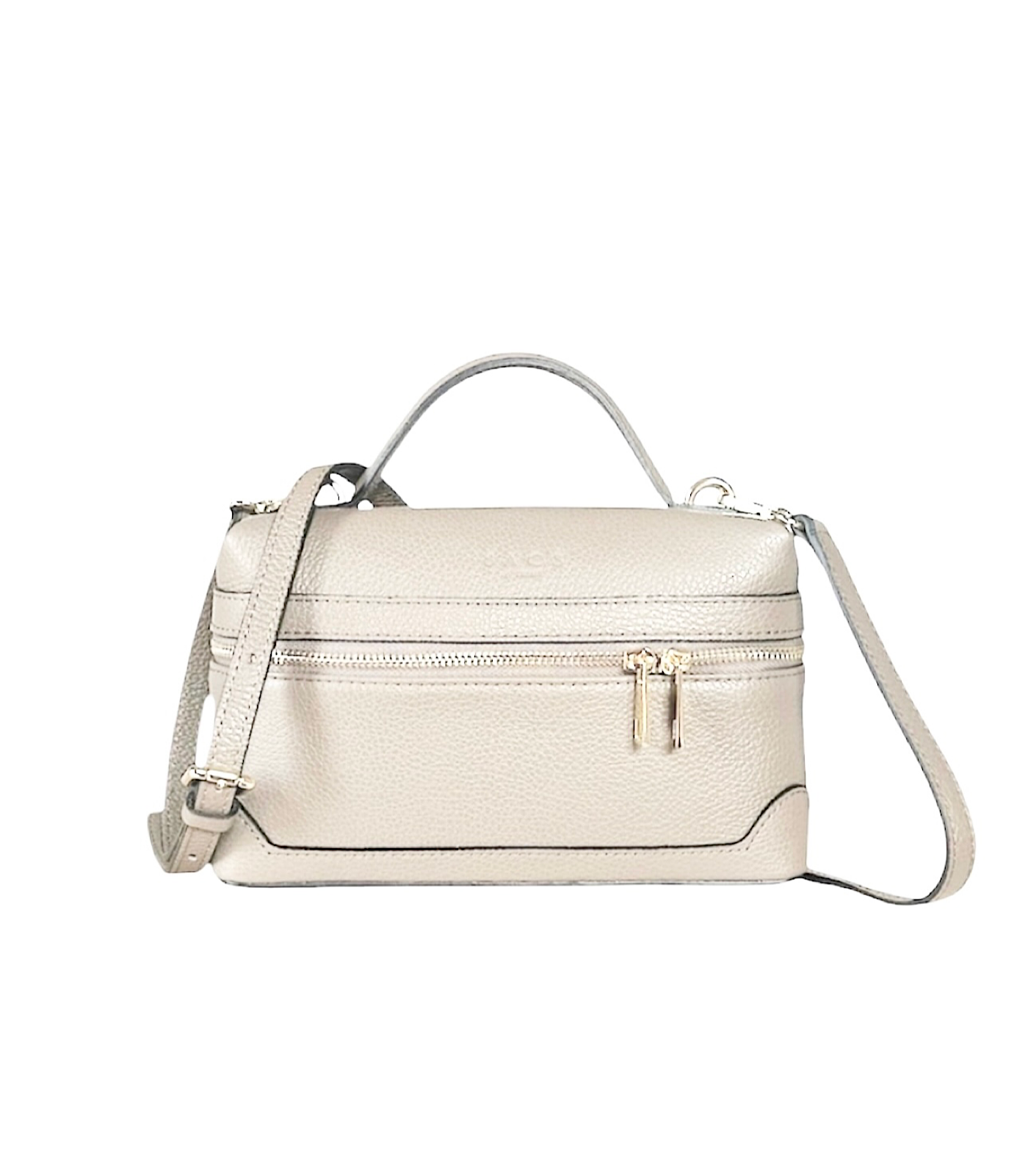 Bon Ton White Optical Real Leather