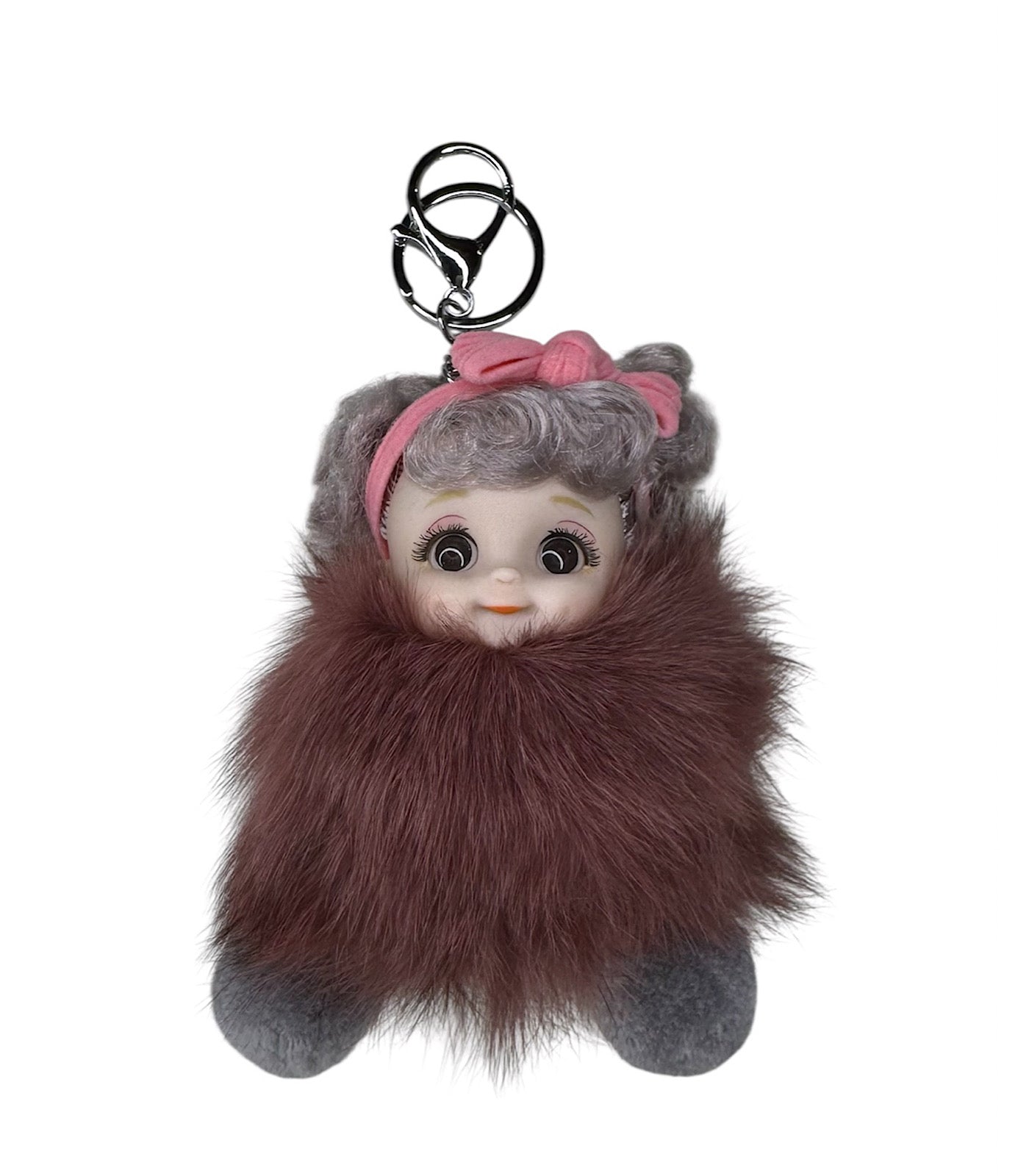 Charm Doll Bow in Brown