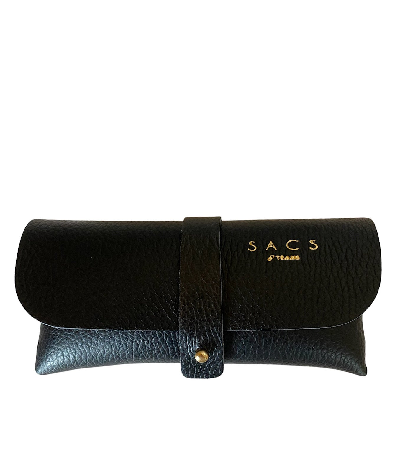 Genuine Leather Glasses Case Black