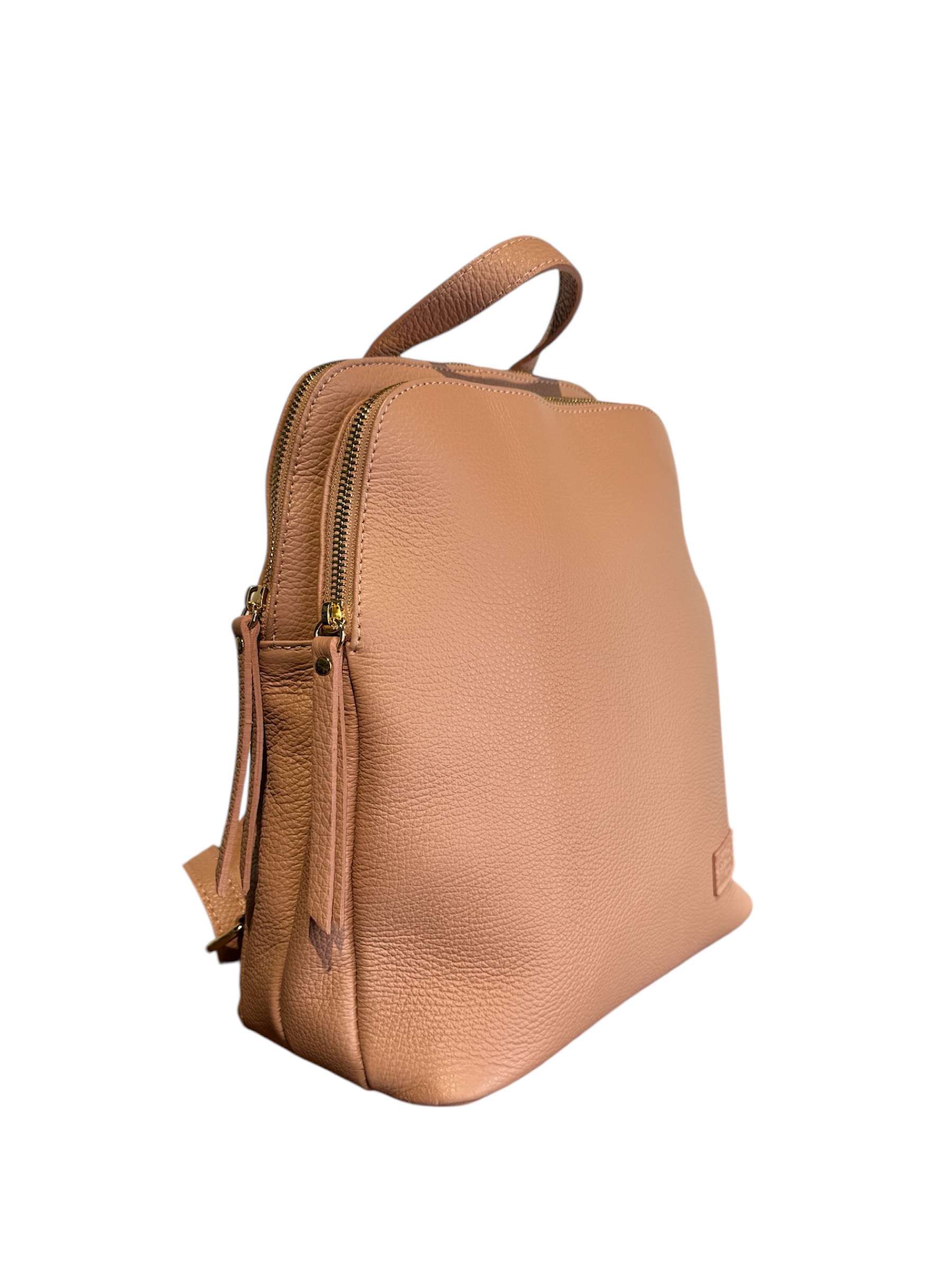 Zaino in Vera Pelle di Colore Rosa