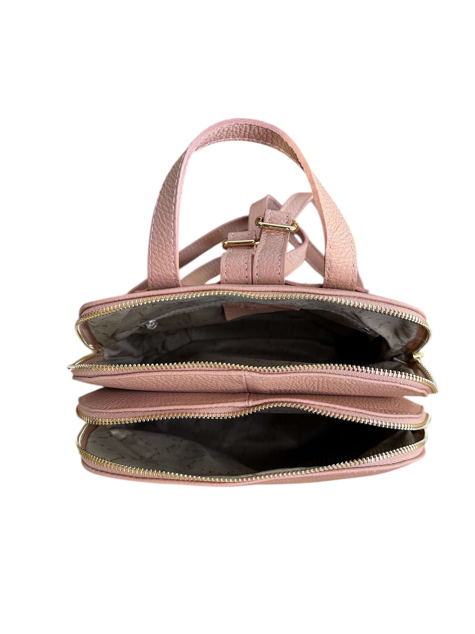 Zaino in Vera Pelle di Colore Rosa
