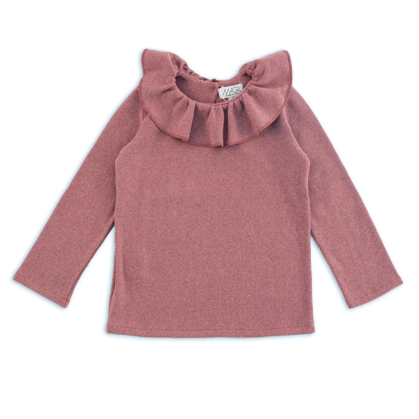 SWEATER WITH RUFFLED COLLAR