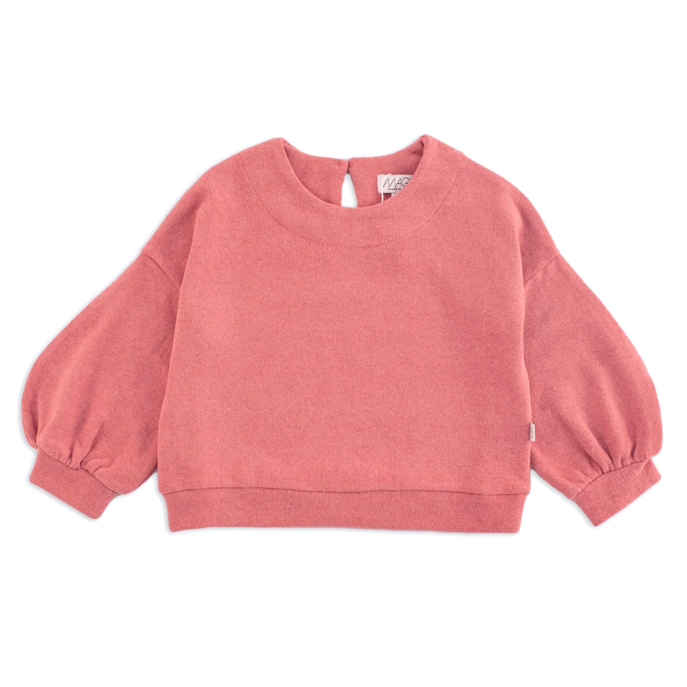 WARM COTTON SWEATER WITH WIDE SLEEVES