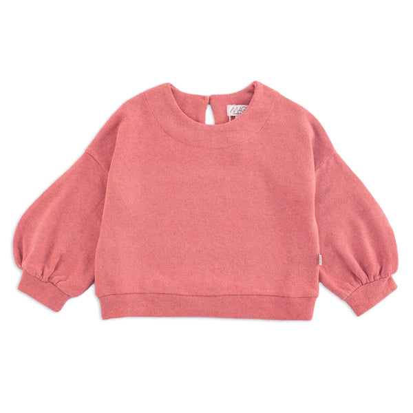 WARM COTTON SWEATER WITH WIDE SLEEVES