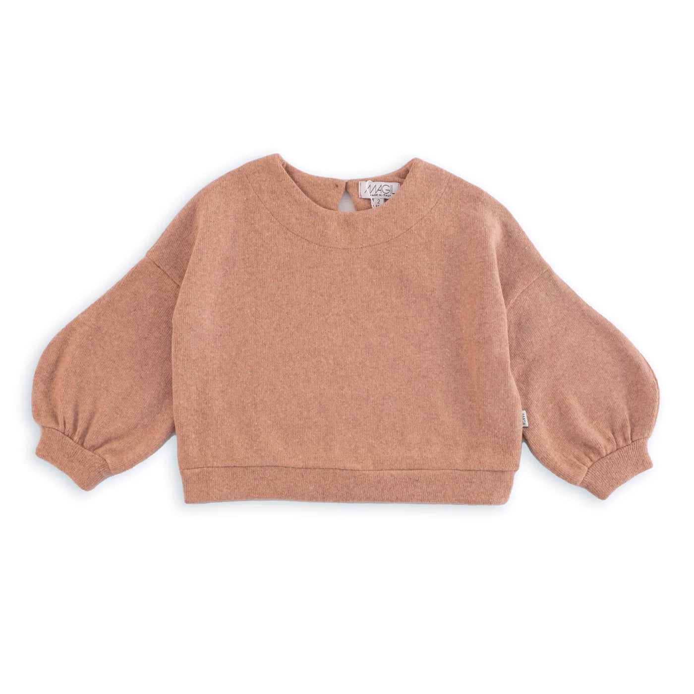 WARM COTTON SWEATER WITH WIDE SLEEVES