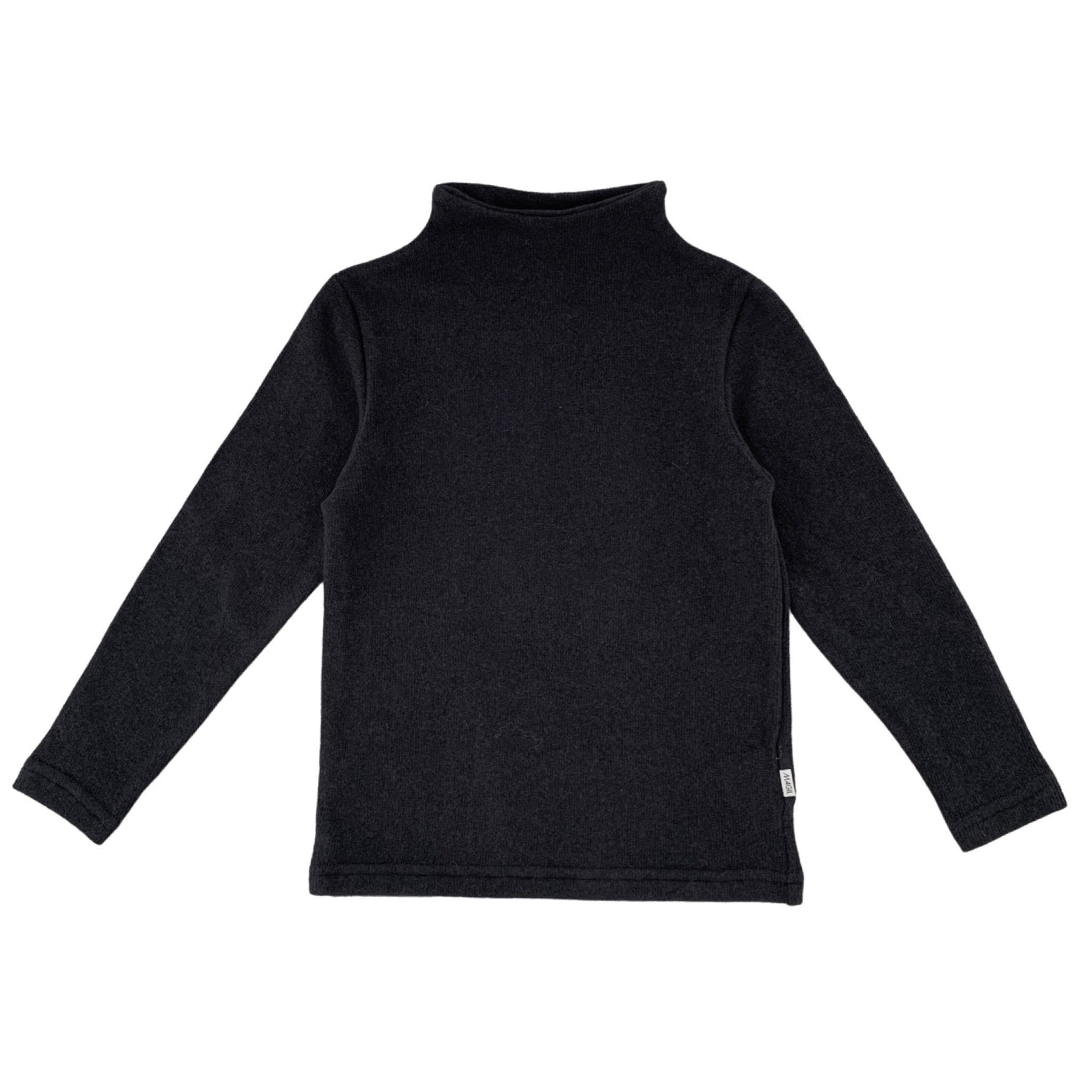 BLACK WARM COTTON TURTLENECK