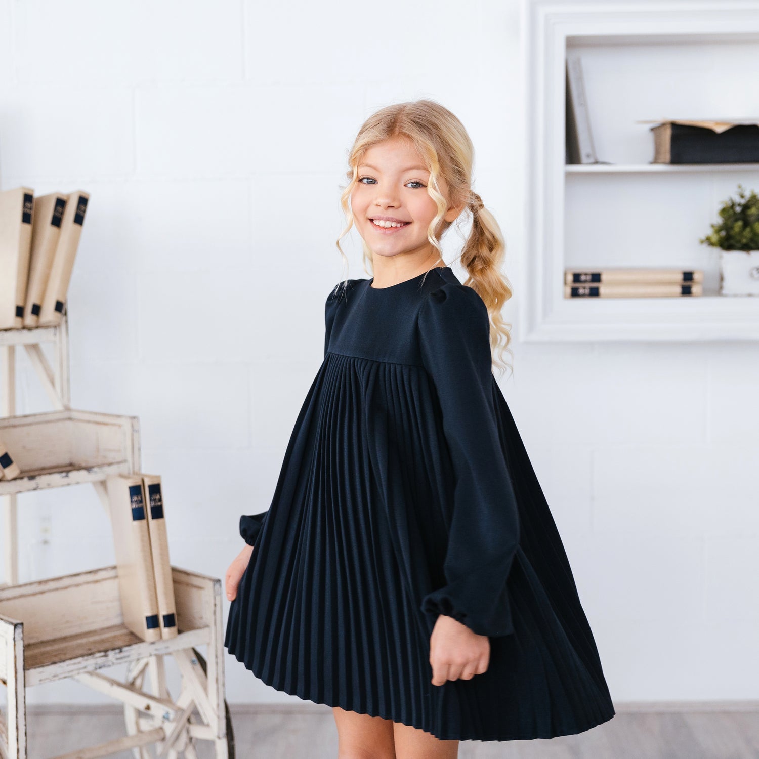 ABITO MANO LANA GONNA PLISSE'