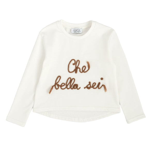 MAGLIA RICAMO CHE BELLA SEI