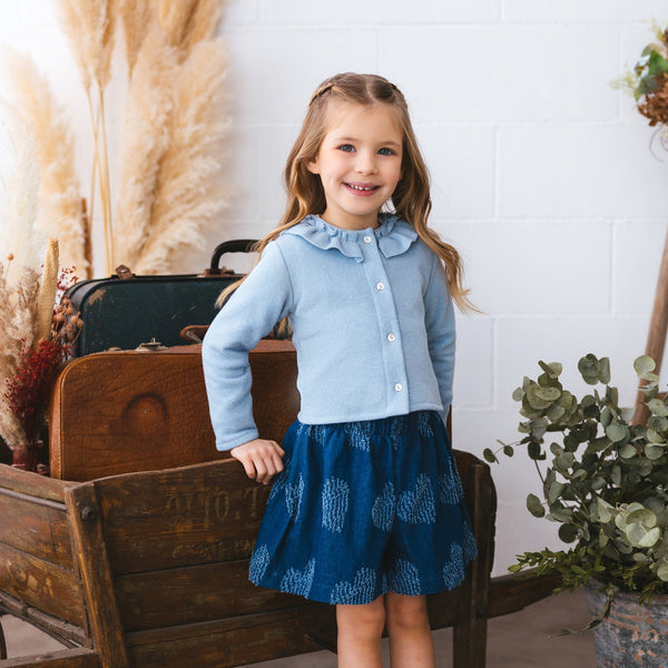 CARDIGAN PUNTO MILANO CON ROUCHES