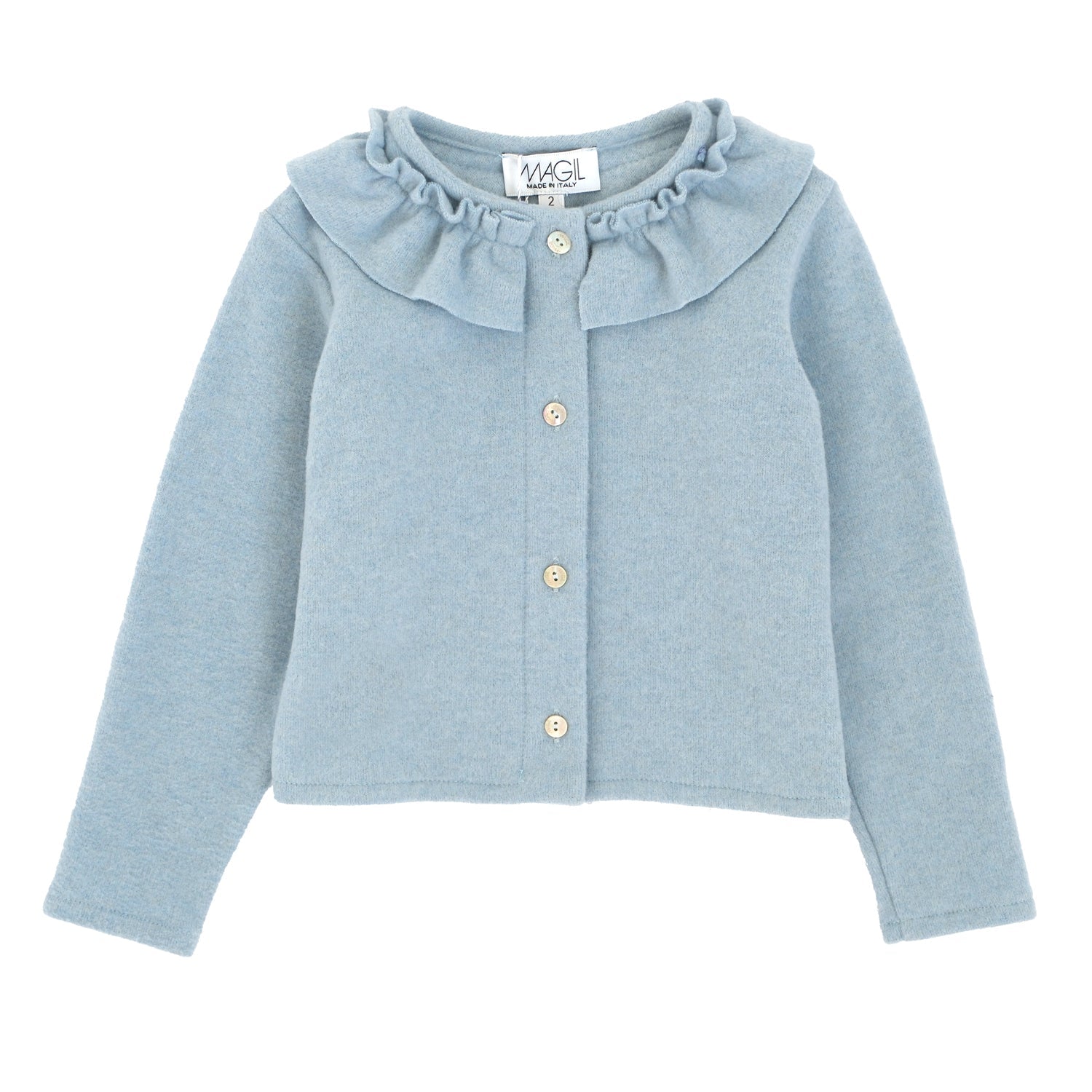 CARDIGAN PUNTO MILANO CON ROUCHES