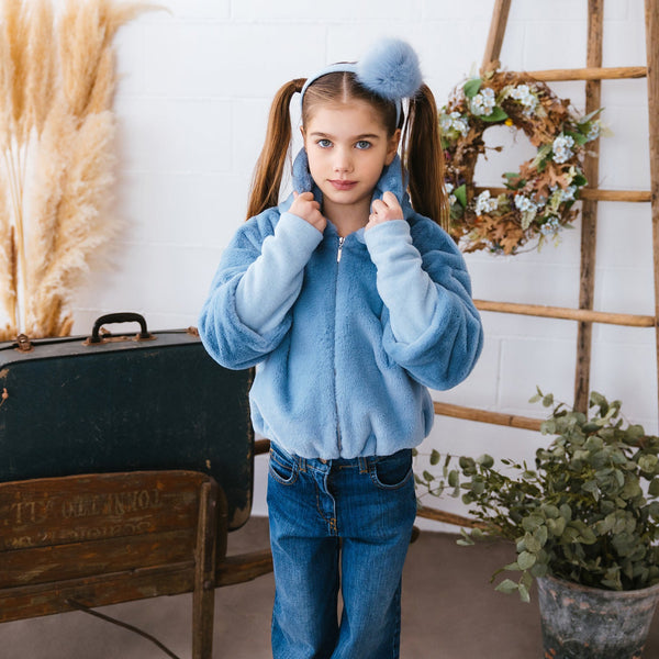 ECOPELLICCIA CROP CON ZIP E CAPPUCCIO