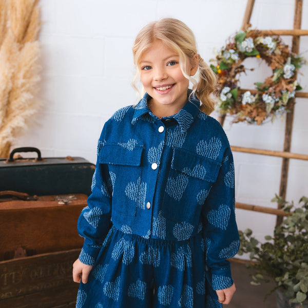 GIACCA JEANS CON CUORI