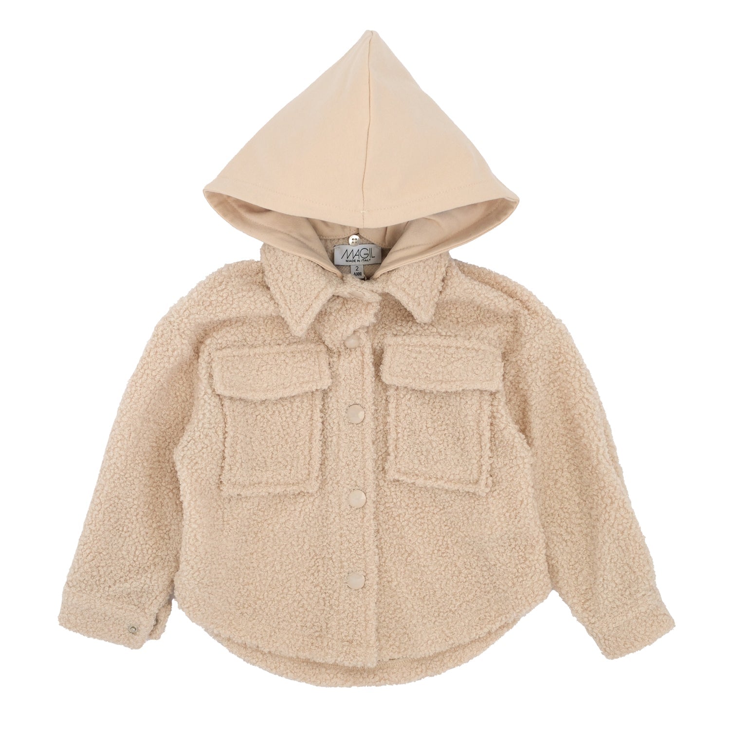 GIACCA IN TEDDY CON CAPPUCCIO IN FELPA