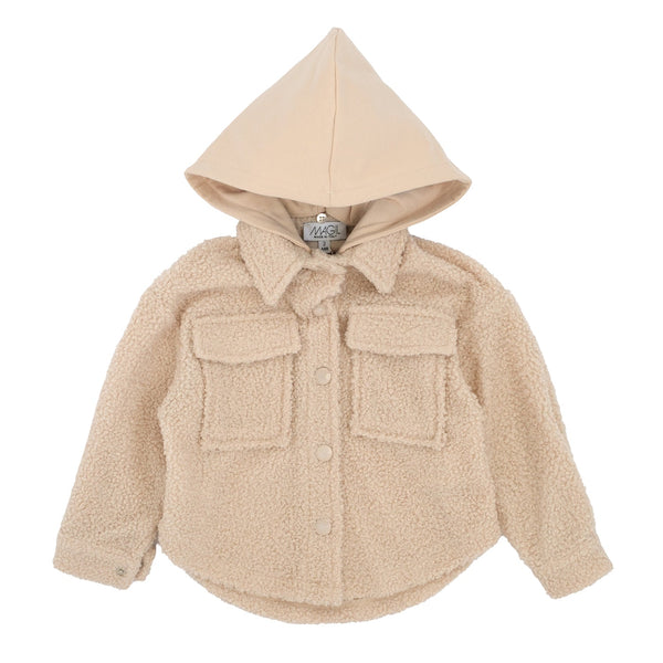 GIACCA IN TEDDY CON CAPPUCCIO IN FELPA