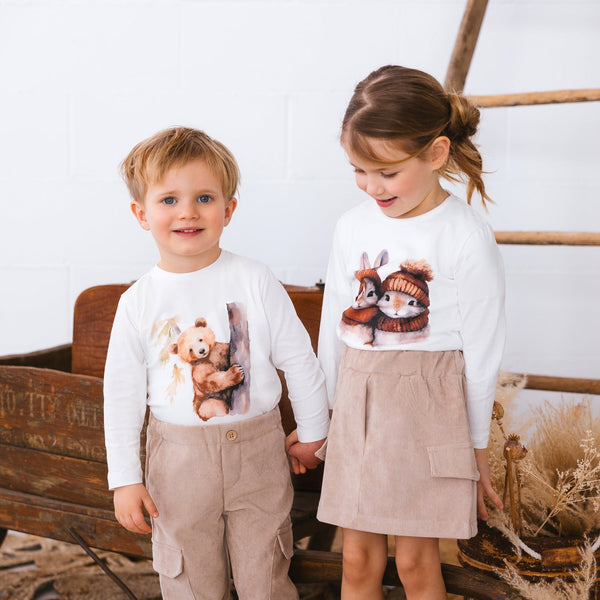 GONNA IN VELLUTO CON TASCHE