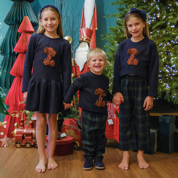 PANTALONE GAUCHO SCOZZESE BLU