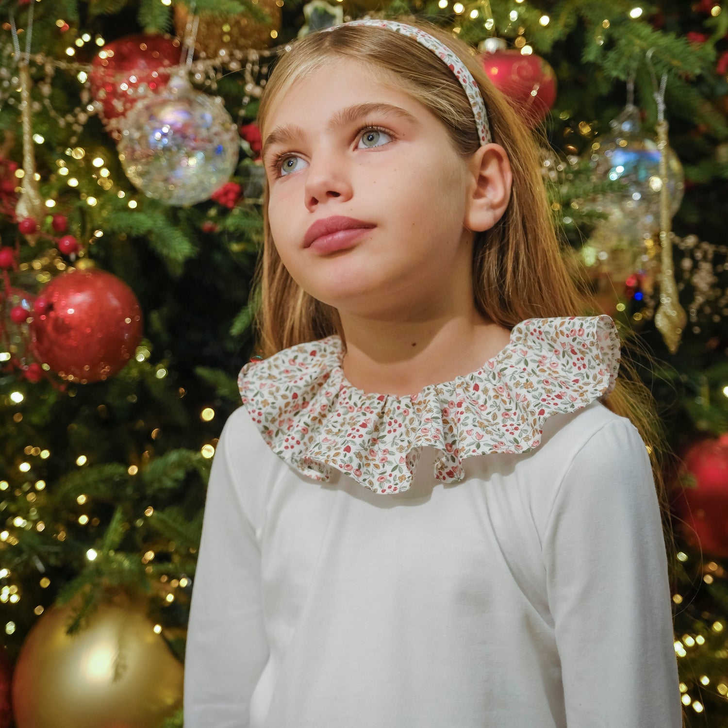 T-SHIRT COLLETTO FIORELLINO