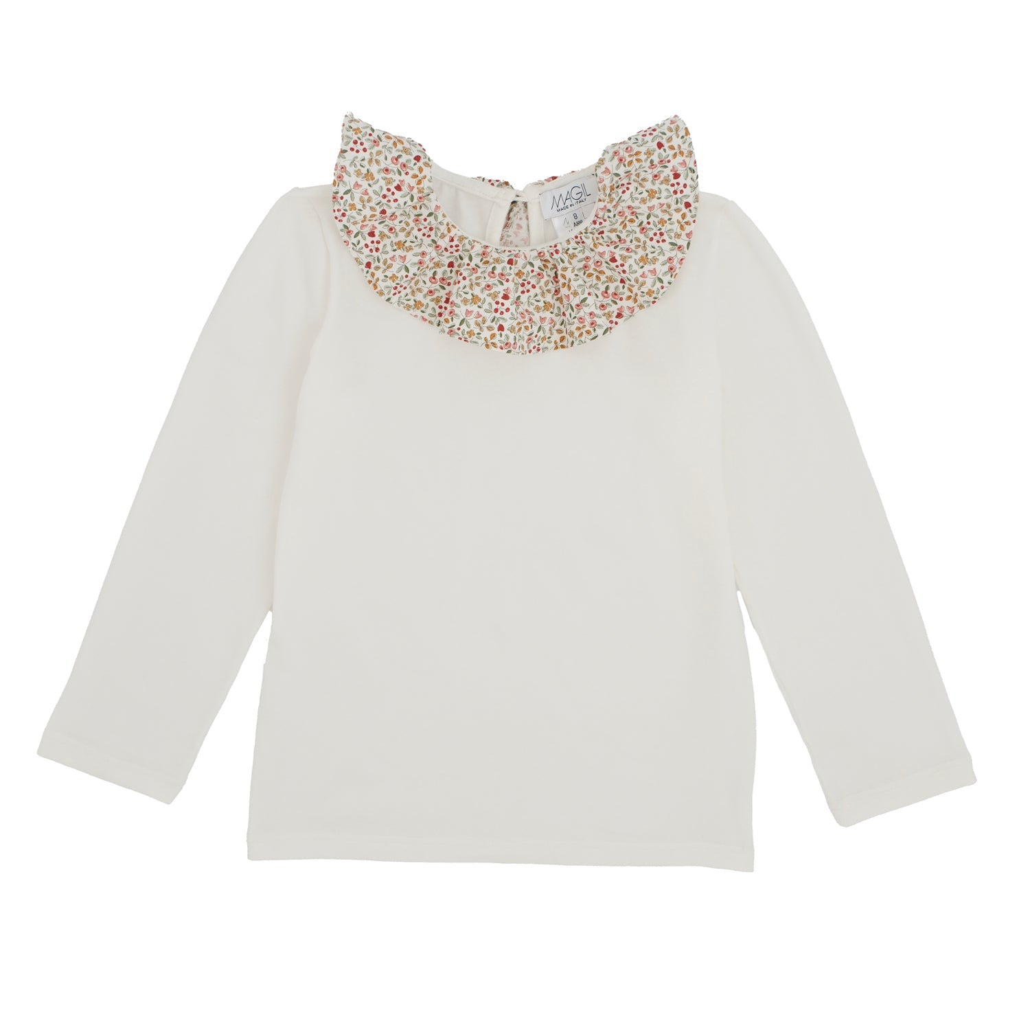 T-SHIRT COLLETTO FIORELLINO