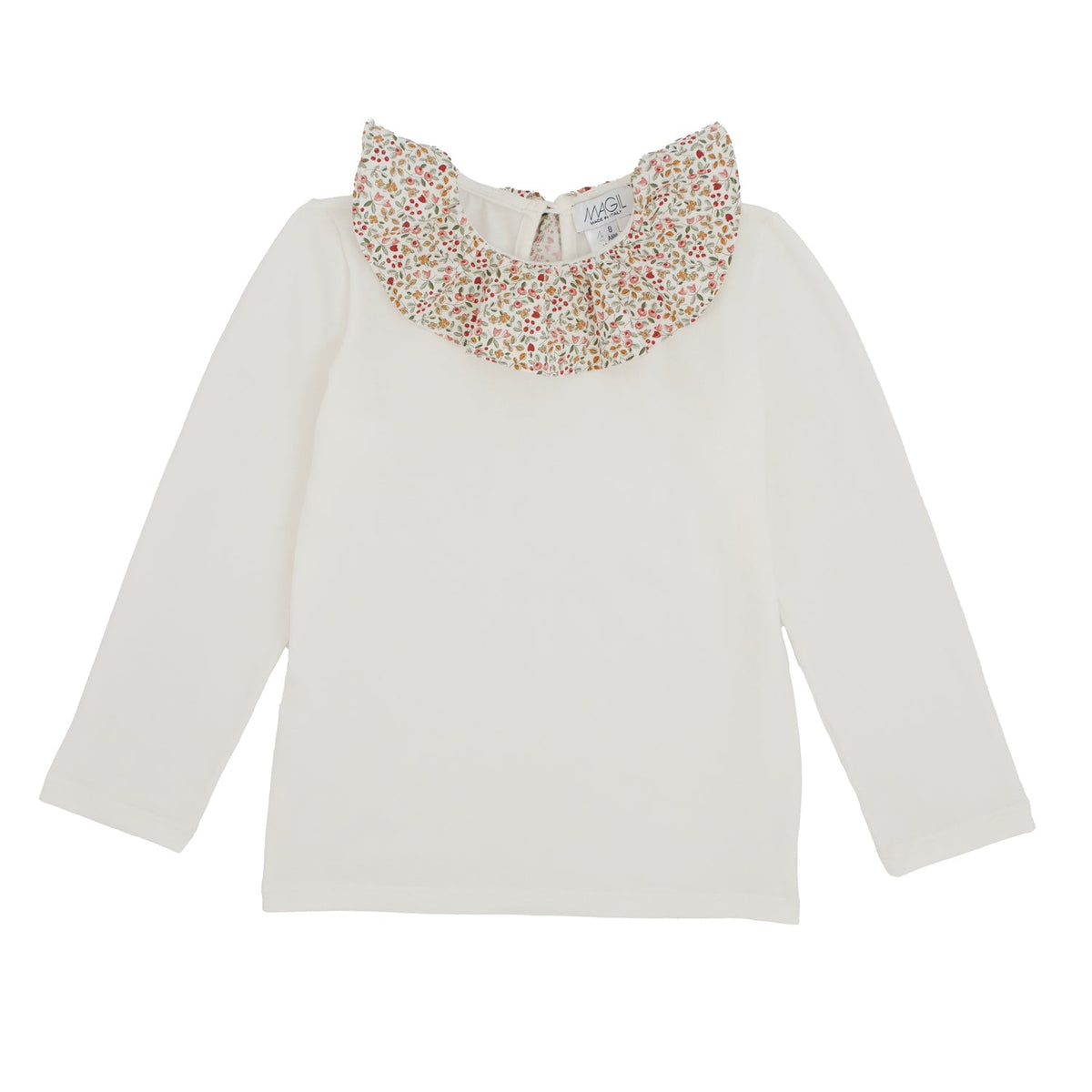 T-SHIRT COLLETTO FIORELLINO