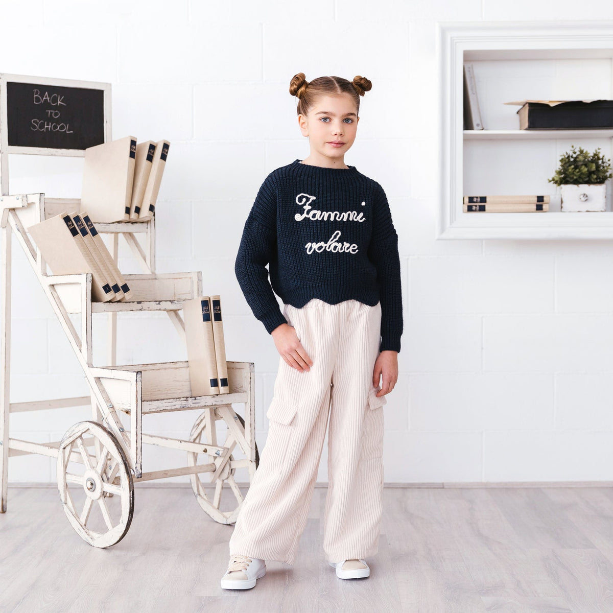 MAGLIONE RICAMO FAMMI VOLARE
