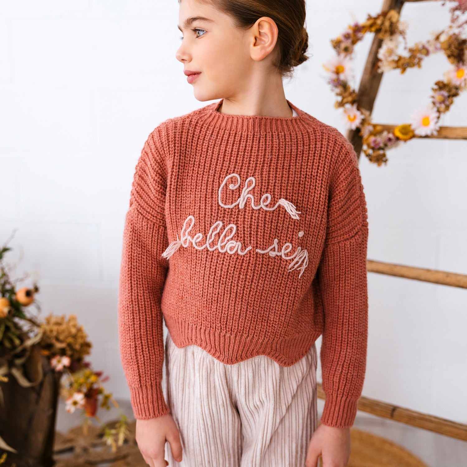 MAGLIONE RICAMO CHE BELLA SEI