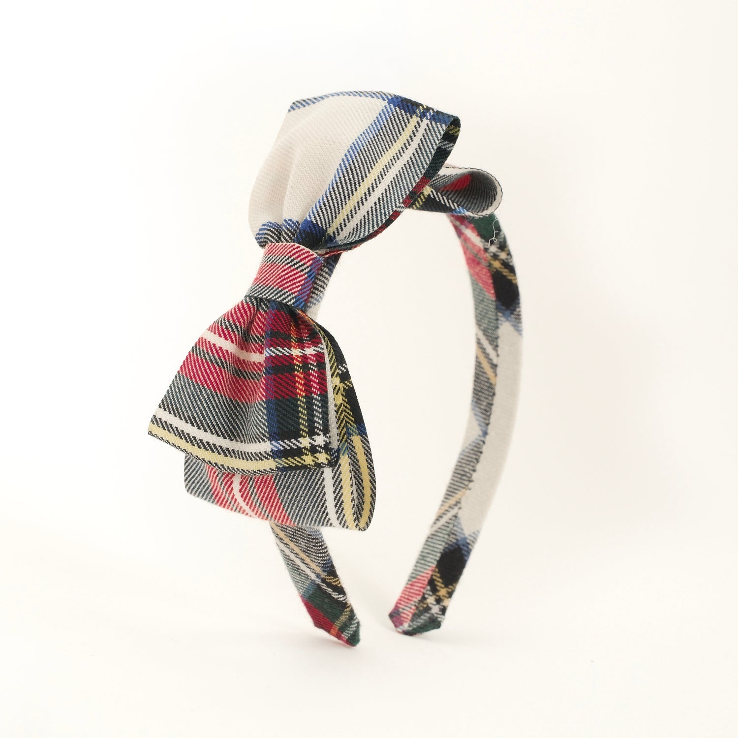 CERCHIETTO DOPPIO FIOCCO SCOZZESE ROSSO