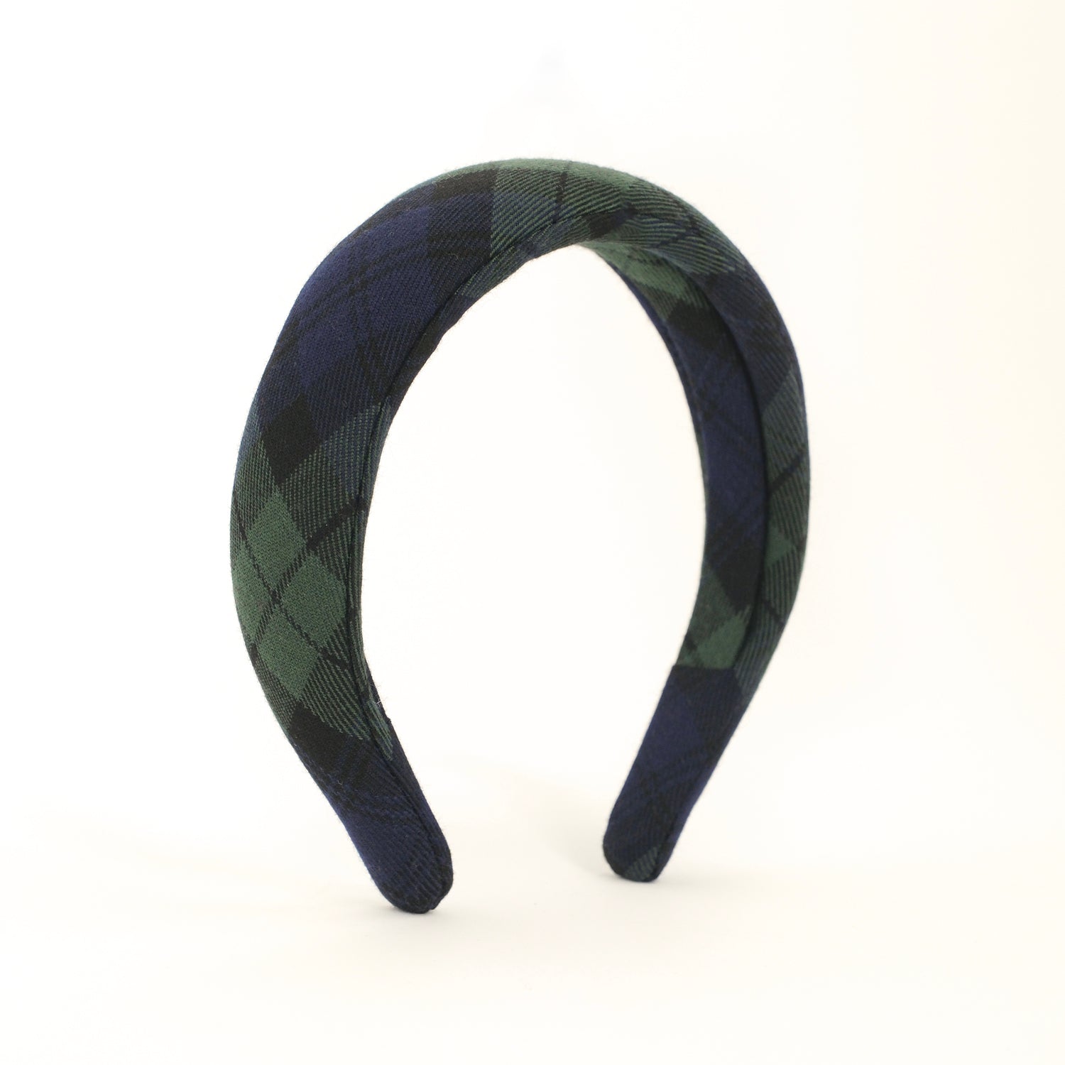 CERCHIETTO IMBOTTITO SCOZZESE BLU