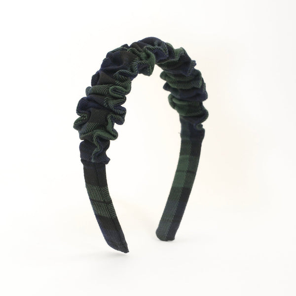 CERCHIETTO ARRICCIATO SCOZZESE BLU