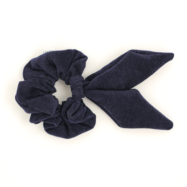 ELASTICO CON CODE VELLUTO BLU