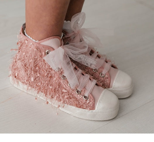 FRINGED FABRIC SNEAKER