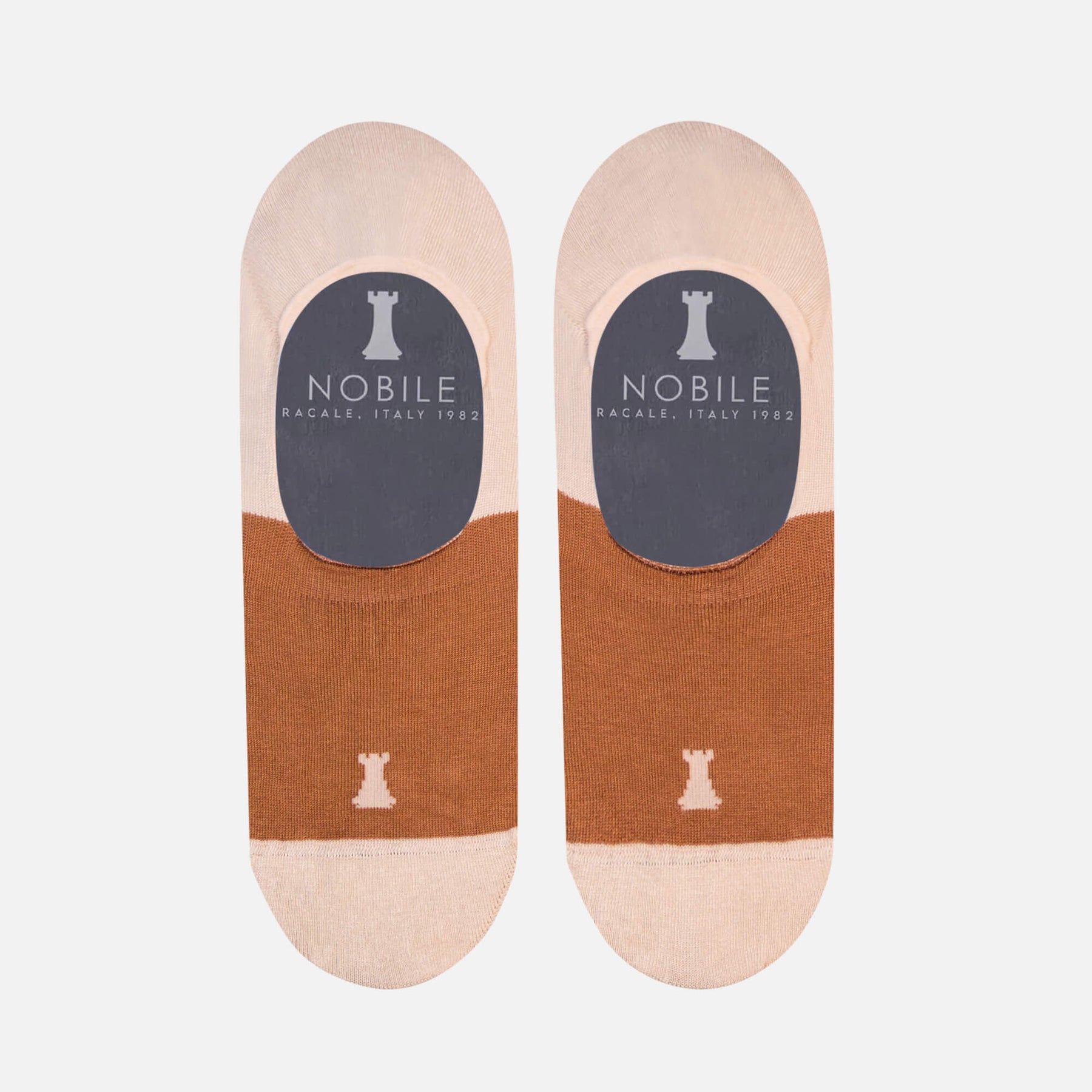 Bicolor invisible socks in pure Filoscozia®