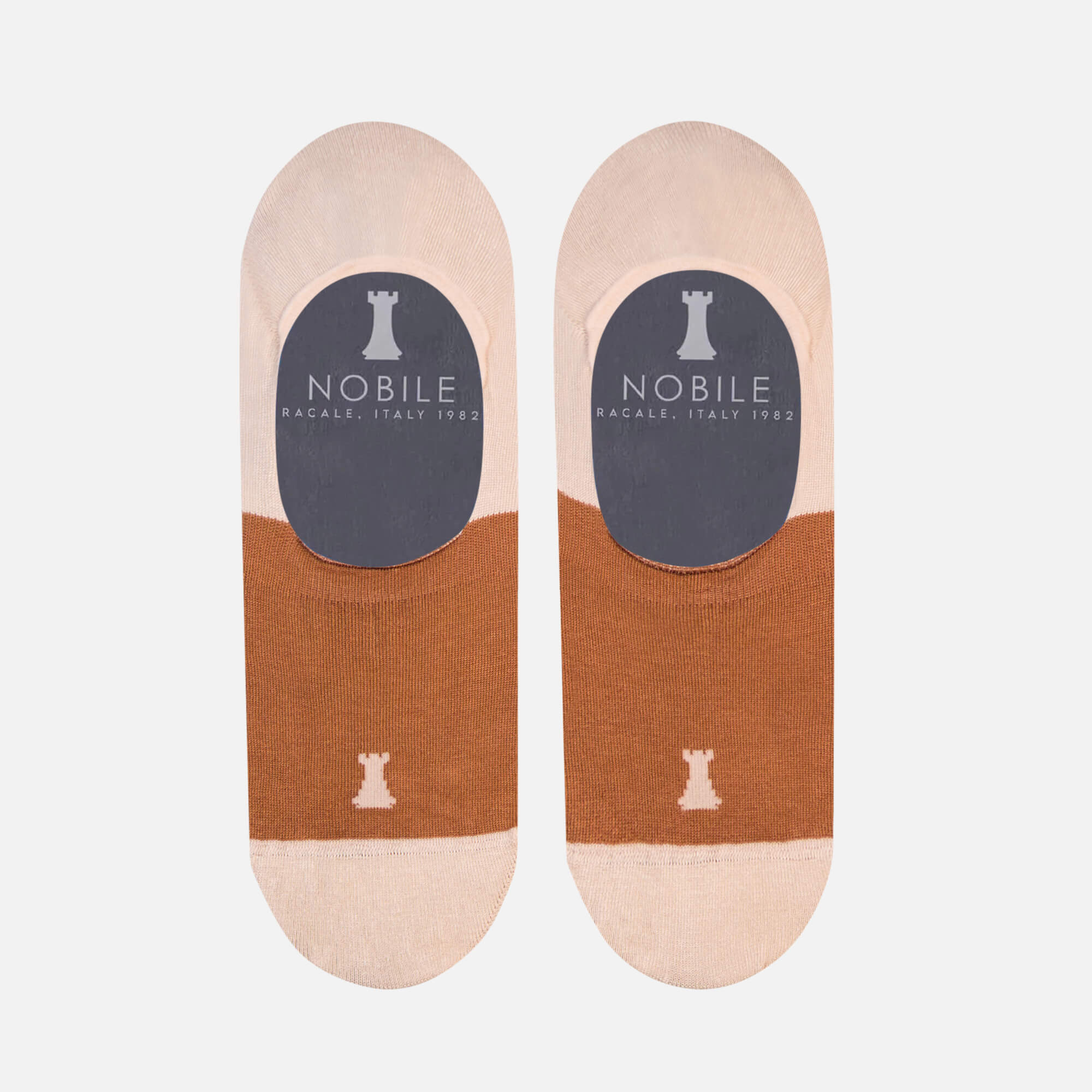 Bicolor invisible socks in pure Filoscozia®