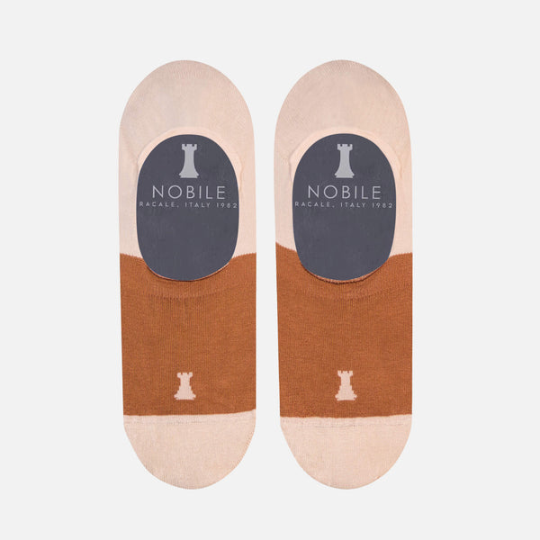Bicolor invisible socks in pure Filoscozia®