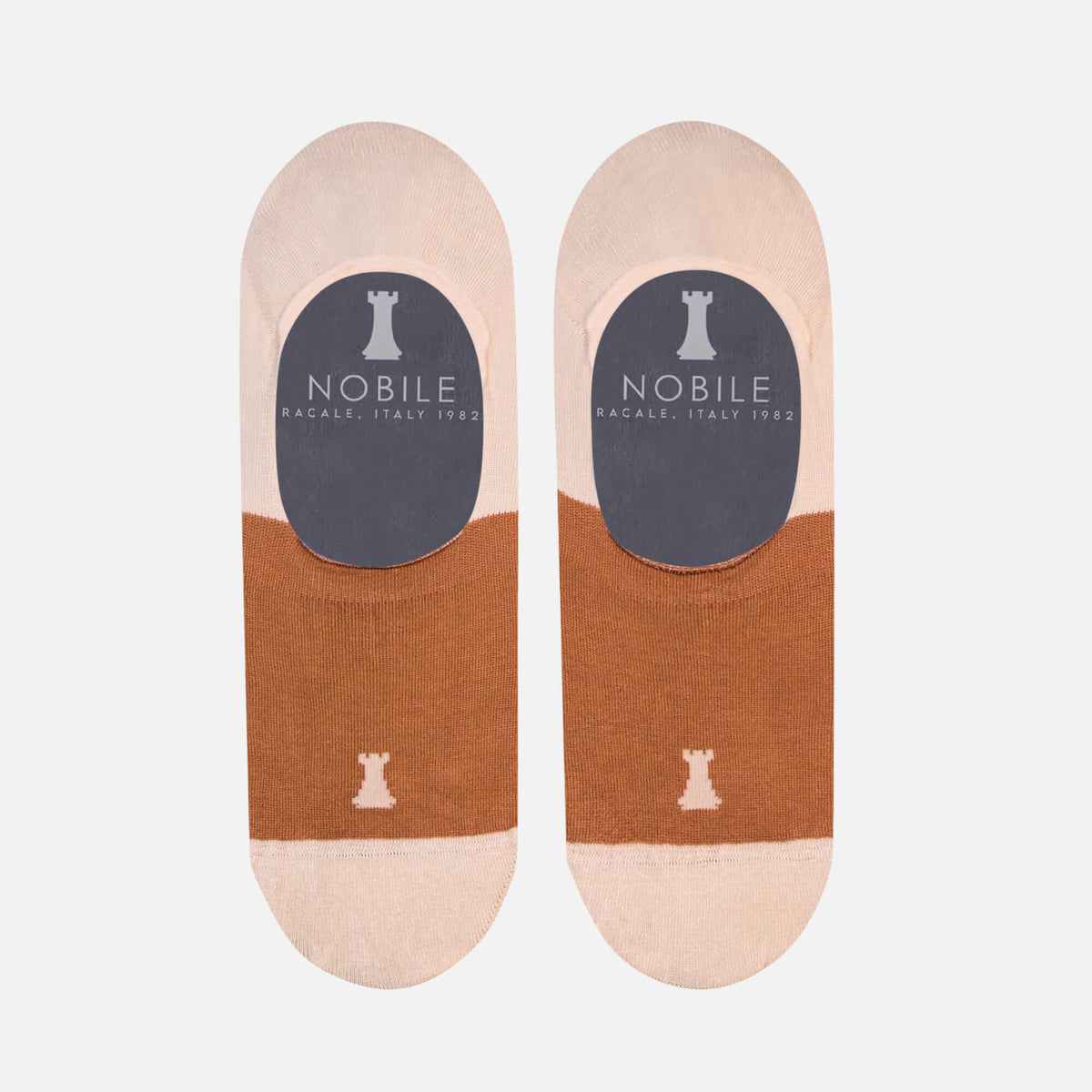 Bicolor invisible socks in pure Filoscozia®