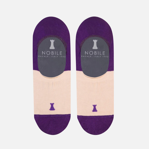 Bicolor invisible socks in pure Filoscozia®