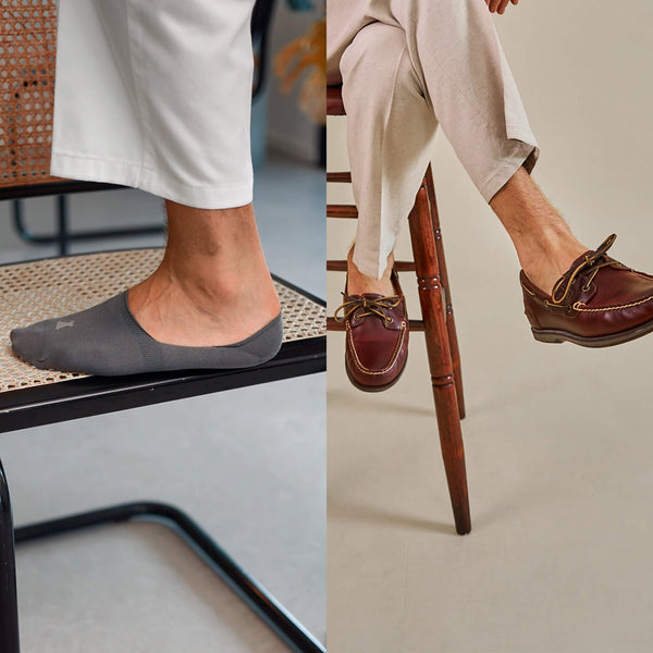 Bicolor invisible socks in pure Filoscozia®