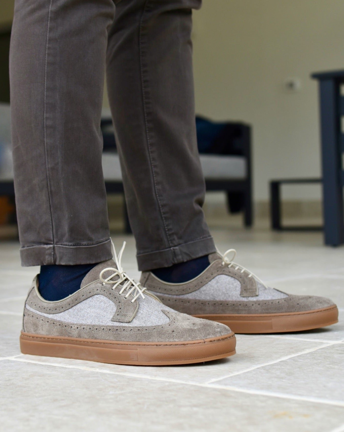 ISCHIA - Flanel Taupe