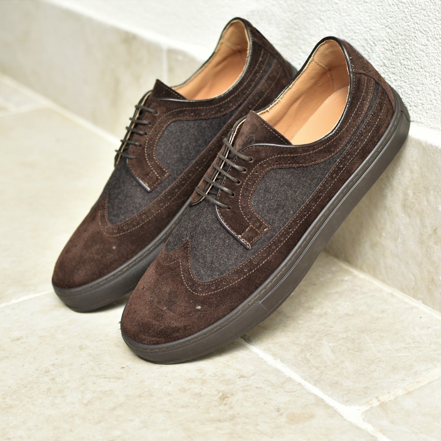 ISCHIA - Flanel Bruin