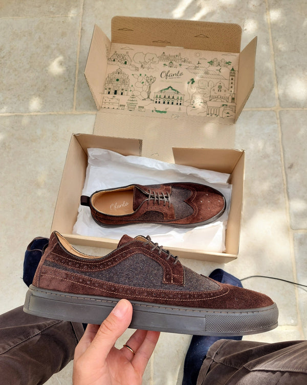 ISCHIA - Flanel Bruin