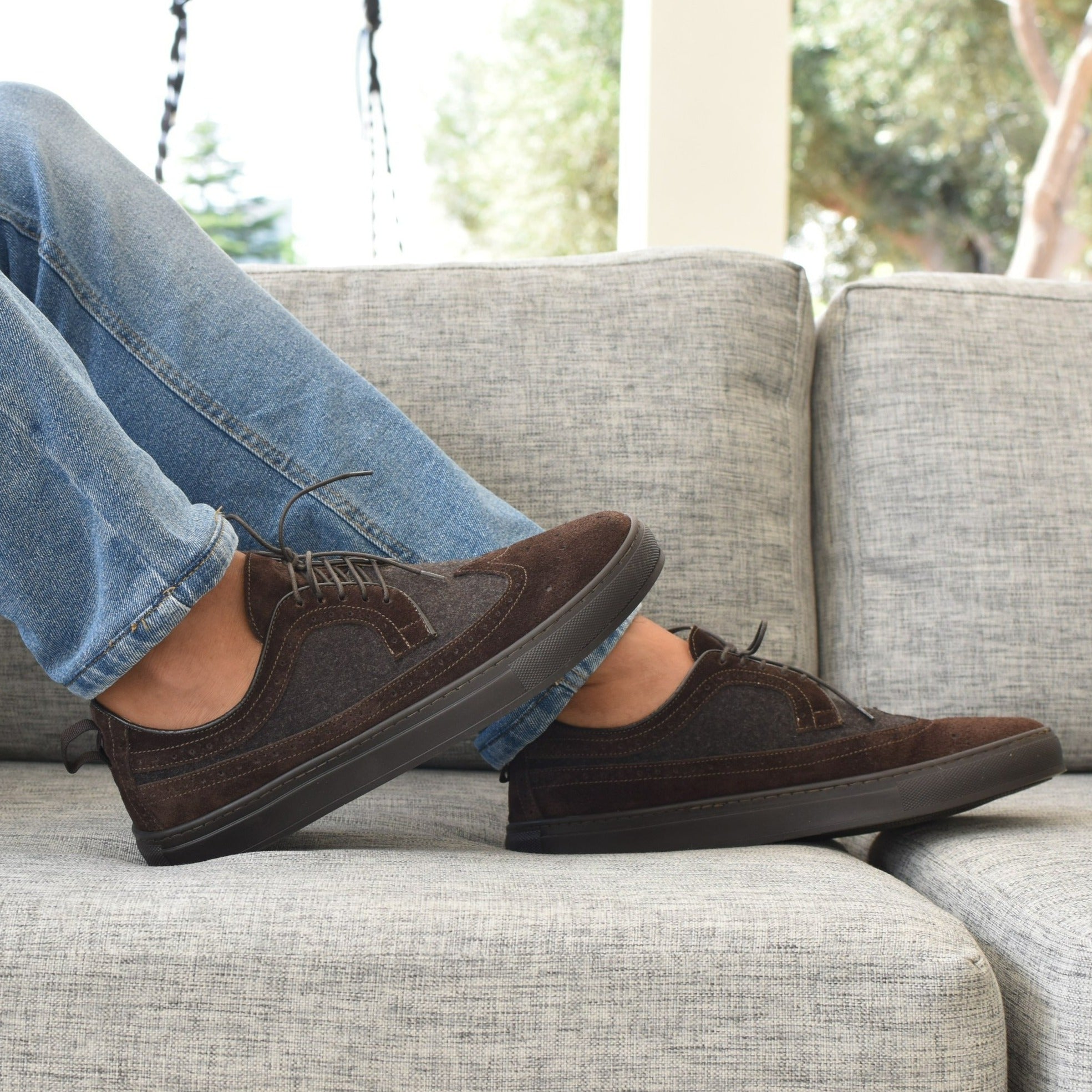 ISCHIA - Flanel Bruin