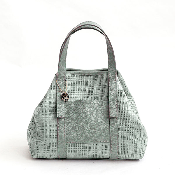 JAMAICA – Borsa in pelle laserata menta