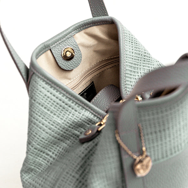 JAMAICA – Mint Laser-Cut Leather Bag