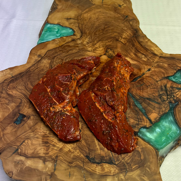 Sliced marinated ham, 800 g tray.