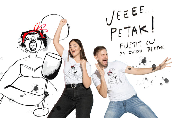 T-SHIRT short sleeve shirt - men's/women's 'Yay... Friday'