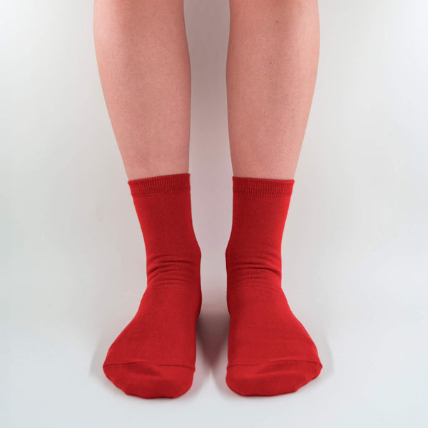 Jasmine - Short solid color socks in soft Makò cotton