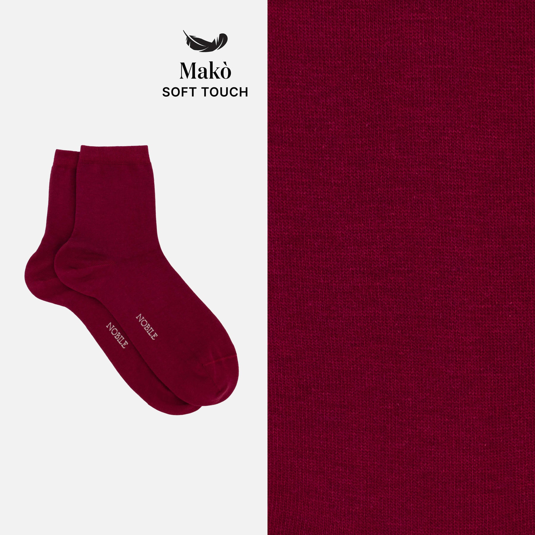 Jasmine - Short solid color socks in soft Makò cotton