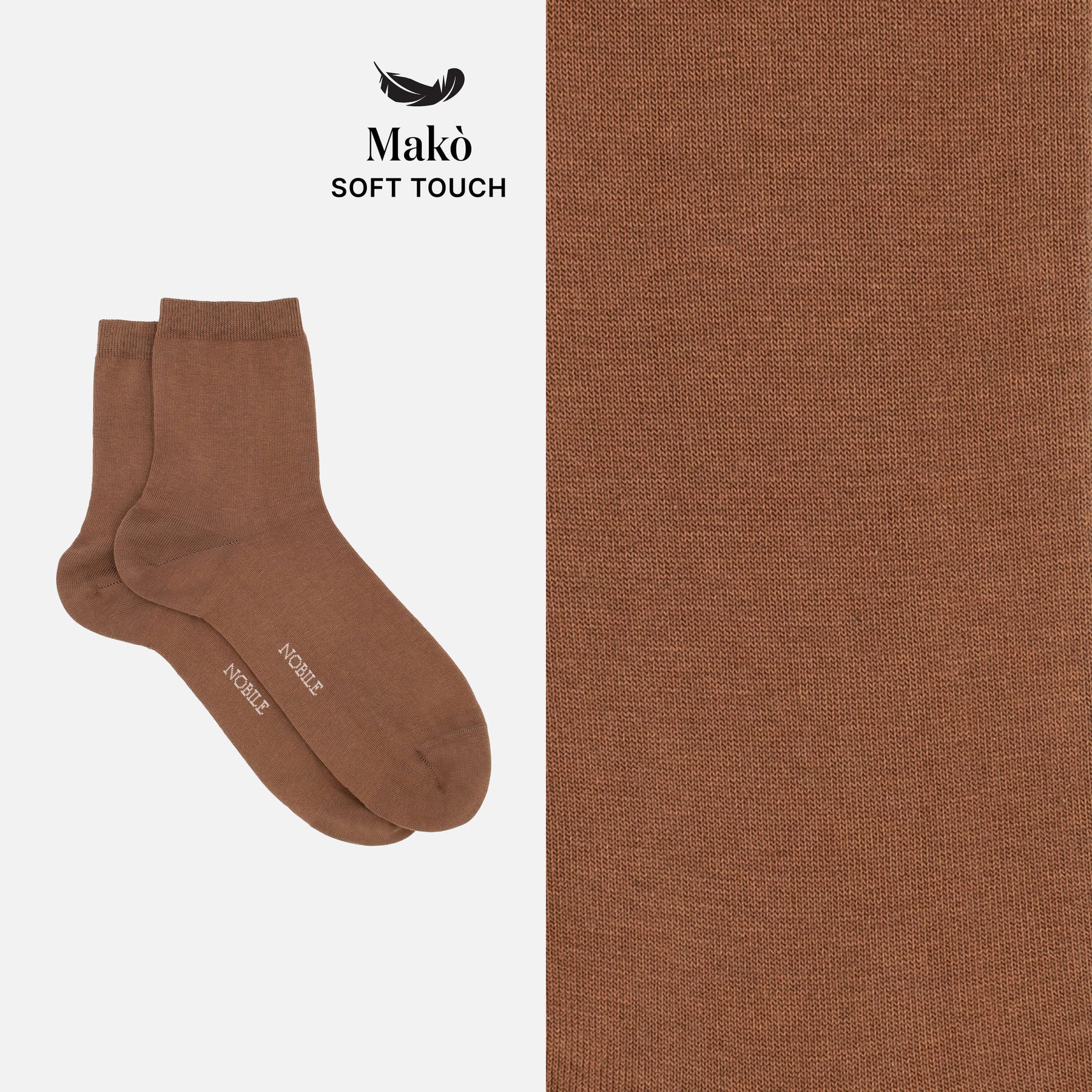 Jasmine - Short solid color socks in soft Makò cotton