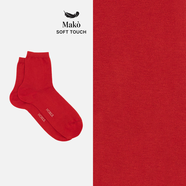 Jasmine - Short solid color socks in soft Makò cotton