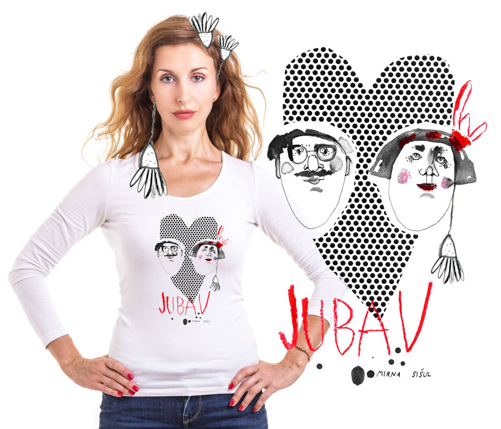 Women's Long Sleeve Slim 'Love' T-Shirt